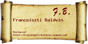 Francsiszti Baldvin névjegykártya